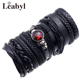 10 PCS/SET Leabyl Classic Simple Series Starscream Bead Vintage Bracelet Black Leather Strap Punk Bracelet for Men Casual Gift
10 PCS/SET Leabyl Classic Simple Series Starscream Bead Vintage Bracelet Black Leather Strap Punk Bracelet for Men Casual Gift