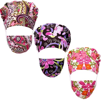 3Pack Surgical Scrub Caps Mask Women Hair Cover Sweatband Bouffant Hats Flower Printed Adjustable Cap Hospital Surgery Workwear
3Pack Surgical Scrub Caps Mask Women Hair Cover Sweatband Bouffant Hats Flower Printed Adjustable Cap Hospital Surgery Workwear