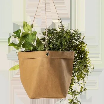 Mini Planter Pot Hanger Washable Kraft Paper Flowerpot Creative Desktop Flower Pots Reuseable Home hanging Storage Bag
Mini Planter Pot Hanger Washable Kraft Paper Flowerpot Creative Desktop Flower Pots Reuseable Home hanging Storage Bag