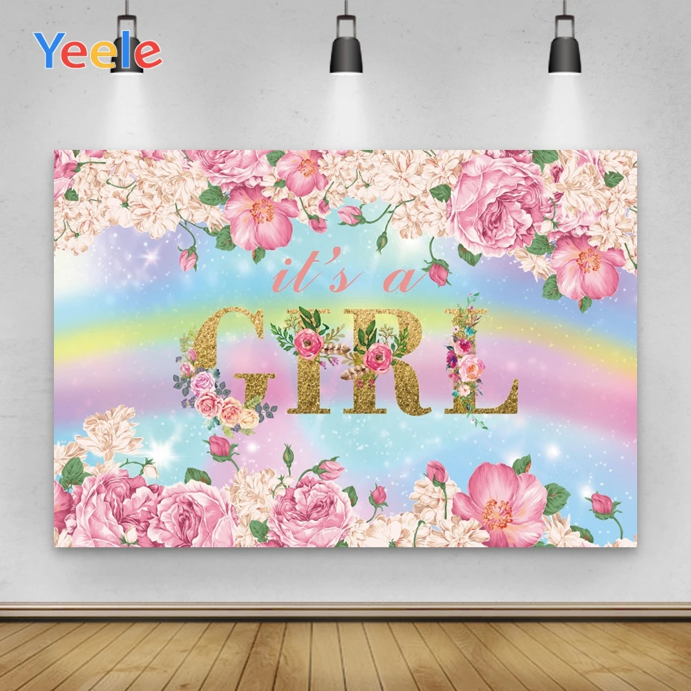 Yeele Baby Shower Girl Background Backdrop Customized Flowers Rainbow Photozone Photography For Children Photo Shoot Props Decor
Yeele Baby Shower Girl Background Backdrop Customized Flowers Rainbow Photozone Photography For Children Photo Shoot Props Decor