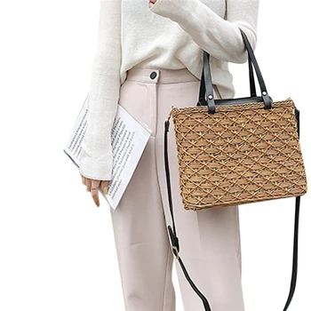 2020 Fashion Trend Women Straw Bag Wild Style Beach Holiday Shoulder Handbags Casual Messenger Tote with Adjustable PU Strap
2020 Fashion Trend Women Straw Bag Wild Style Beach Holiday Shoulder Handbags Casual Messenger Tote with Adjustable PU Strap
