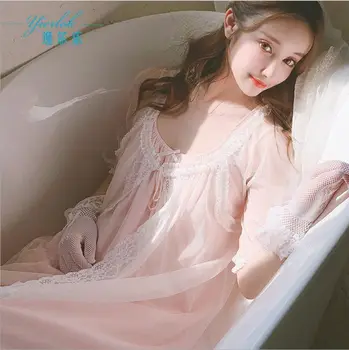 Women's sexy robe set Lace nightgown Pajamas Two-Piece Set breathable sleepwear Silk fabric night-Robe Comfortable home clothes
Women's sexy robe set Lace nightgown Pajamas Two-Piece Set breathable sleepwear Silk fabric night-Robe Comfortable home clothes