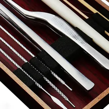 2020 New Ear Picking Tools 8 Pcs Set Advanced Professional Ear Picking Tools Goose Feather Stick Wooden Box