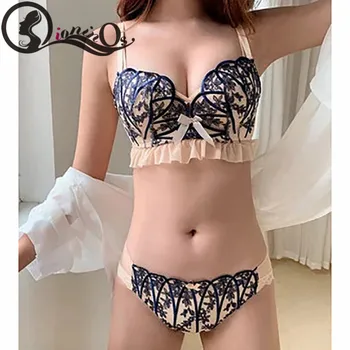 Sexy Lace Bra Set Sexy Push Up Seamless Bras Wire Free Gathered Embroidery Bralette Set 3/4 Cup Brand Lace Lingerie Set
Sexy Lace Bra Set Sexy Push Up Seamless Bras Wire Free Gathered Embroidery Bralette Set 3/4 Cup Brand Lace Lingerie Set
