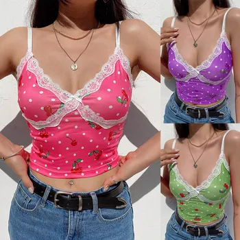 2020 Fashion Women Sleeveless Casual Vest Lace Fruit printed Slim Short Tank Tops Girls Ladies
2020 Fashion Women Sleeveless Casual Vest Lace Fruit printed Slim Short Tank Tops Girls Ladies