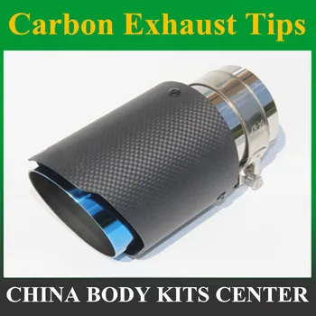 One Pcs For Universal Single Blue Stainless Steel Car Exhaust System Tips Manifold Matte Carbon Fiber Exhaust Pipe For Akrapovic
One Pcs For Universal Single Blue Stainless Steel Car Exhaust System Tips Manifold Matte Carbon Fiber Exhaust Pipe For Akrapovic