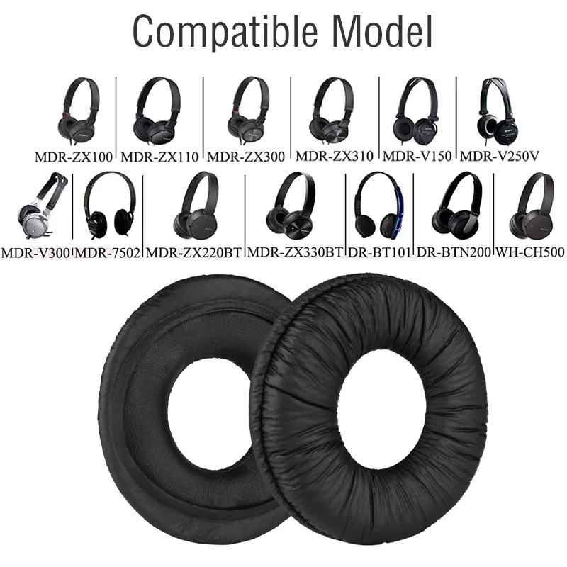KUTOU Earpads for Sony MDR-V150 Replacement Ear Pads WH-CH500 EarPad MDR-V250 V300 ZX300 ZX100 ZX110 70MM Round Headphones KUTOU Earpads for Sony MDR-V150 Replacement Ear Pads WH-CH500 EarPad MDR-V250 V300 ZX300 ZX100 ZX110 70MM Round Headphones