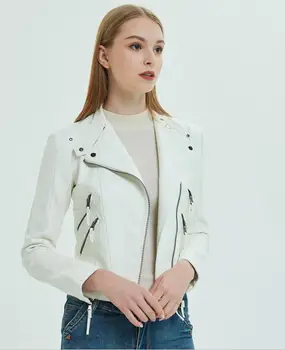 New 2019 spring and autumn women's jacket leather jacket PU leather locomotive short slim jacket
New 2019 spring and autumn women's jacket leather jacket PU leather locomotive short slim jacket