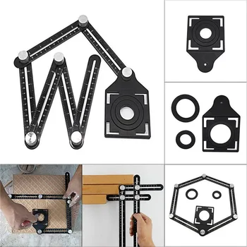 Universal Aluminium Alloy Angle Ruler Finder Measuring Ruler Perforated Mold Template Tool Izer Locator Drill Guide Tile Hole
Universal Aluminium Alloy Angle Ruler Finder Measuring Ruler Perforated Mold Template Tool Izer Locator Drill Guide Tile Hole