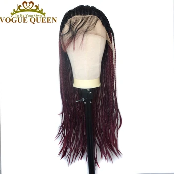 Vogue Queen Ombre Red Black Root Micro Braided Synthetic Lace Front Wig With Baby Hair Heat Resistant Fiber For Women
Vogue Queen Ombre Red Black Root Micro Braided Synthetic Lace Front Wig With Baby Hair Heat Resistant Fiber For Women
