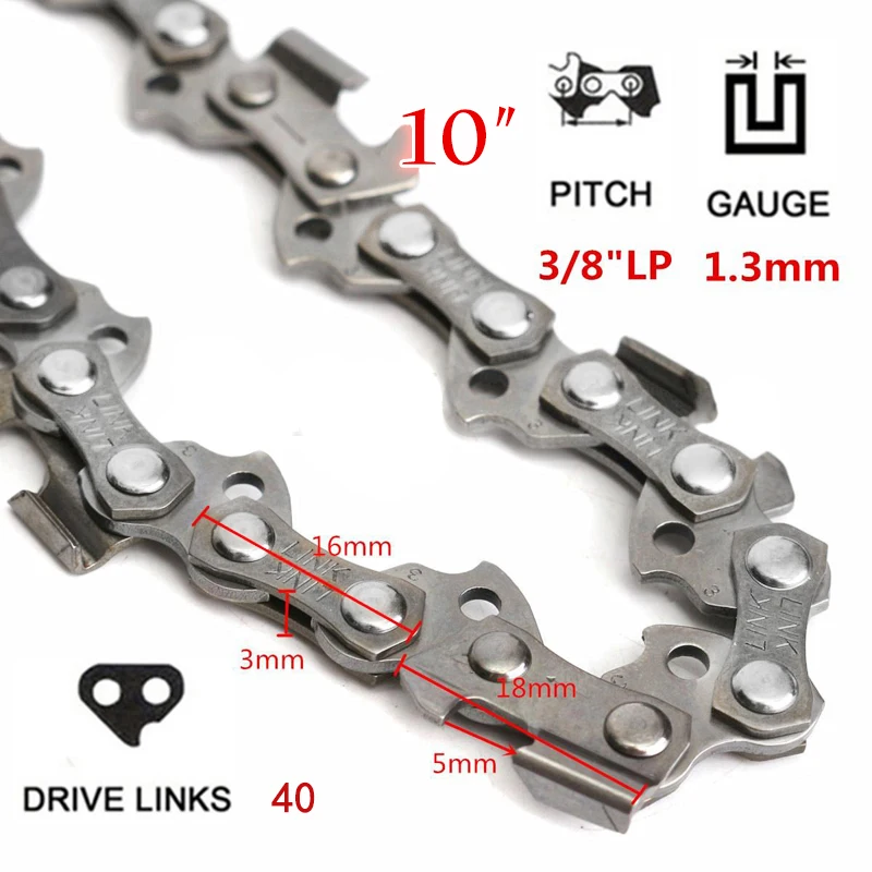 10\"-20\" 40-72 Drive Link 0.325 3/8 Pitch Chain for Chainsaw Saw Mill Replaces US
10\"-20\" 40-72 Drive Link 0.325 3/8 Pitch Chain for Chainsaw Saw Mill Replaces US