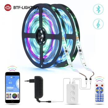 LED Strip Light Bluetooth Music APP Control RGB IC Flexible Multicolor 5m-20m Led Light Strip for Room TV Bedroom Party Kitchen
LED Strip Light Bluetooth Music APP Control RGB IC Flexible Multicolor 5m-20m Led Light Strip for Room TV Bedroom Party Kitchen