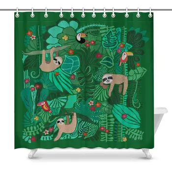Novelty Shower Curtain Bathroom Sets, Cute Sloths Tropical, Funny Fabric Home Bath Decor 70 X 69 Inches
Novelty Shower Curtain Bathroom Sets, Cute Sloths Tropical, Funny Fabric Home Bath Decor 70 X 69 Inches