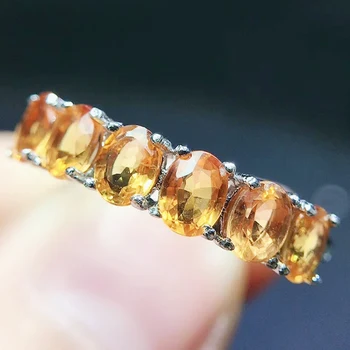 Per jewelry Natural real citrine array style ring Free shipping 3*4mm 0.25ct*6pcs gemstone 925 sterling silver Q2042617
Per jewelry Natural real citrine array style ring Free shipping 3*4mm 0.25ct*6pcs gemstone 925 sterling silver Q2042617