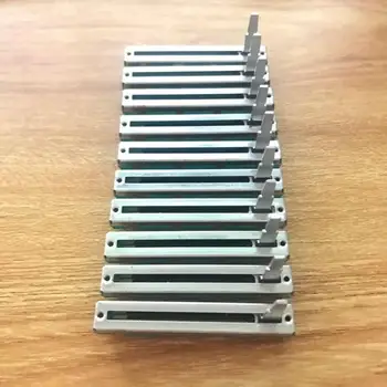 10pcs For pioneer AKAI Mixer B10K B103 Straight Slide Potentiometer Fader / Total Length 60mm Travel 45mm / Stereo Fader B10Kx2 
10pcs For pioneer AKAI Mixer B10K B103 Straight Slide Potentiometer Fader / Total Length 60mm Travel 45mm / Stereo Fader B10Kx2