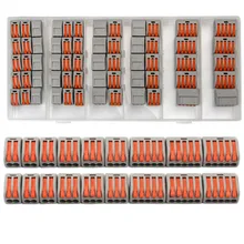 60PCS PTC lever nut spring lever Reusable Spring Lever Terminal with box accessories wire crimp connector terminal eletrico
60PCS PTC lever nut spring lever Reusable Spring Lever Terminal with box accessories wire crimp connector terminal eletrico