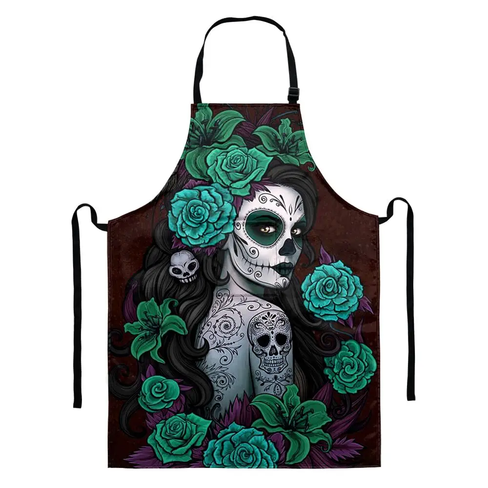 Skull Day of the Dead with Rose Gothic Style Girls Apron Kitchen Cooking Cleaning Tools for Women Ladies Waterproof Aprons Mujer
Skull Day of the Dead with Rose Gothic Style Girls Apron Kitchen Cooking Cleaning Tools for Women Ladies Waterproof Aprons Mujer