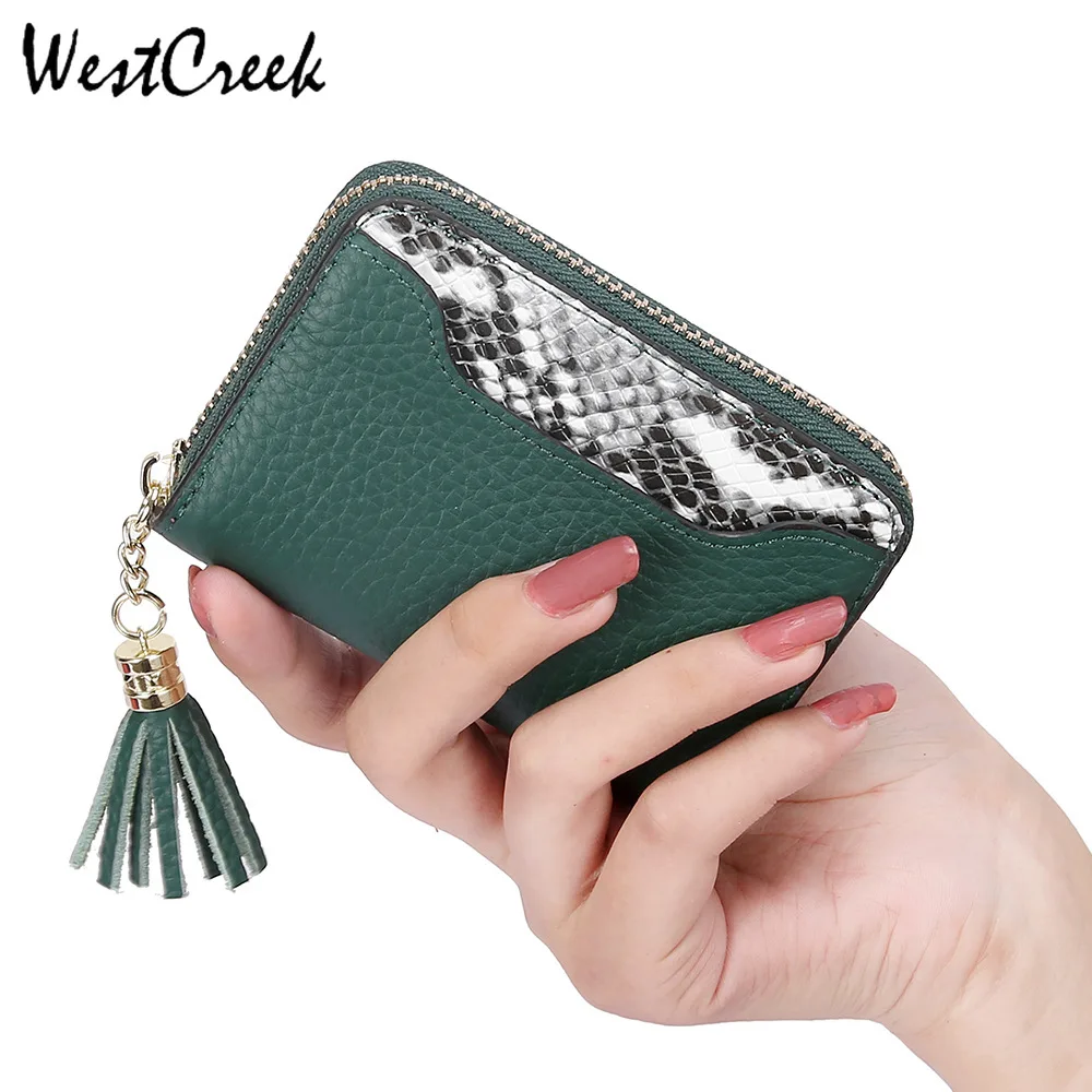 WESTCREEK Brand Genuine Leather Women Fashion Tassel Organizer Zipper Credit Card Holder Snake Pattern Small Coin Purse
WESTCREEK Brand Genuine Leather Women Fashion Tassel Organizer Zipper Credit Card Holder Snake Pattern Small Coin Purse