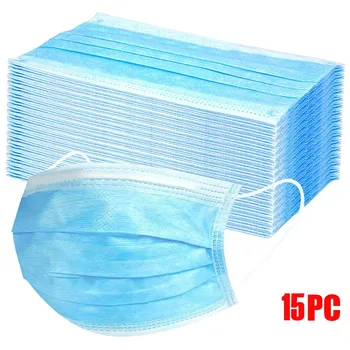 15pc Blue Color Face Cover Industrial 3ply Ear Loop Non-woven Mouth Face Cover Soft Mouth masque Tapabocas In Stock Fast Ship
15pc Blue Color Face Cover Industrial 3ply Ear Loop Non-woven Mouth Face Cover Soft Mouth masque Tapabocas In Stock Fast Ship
