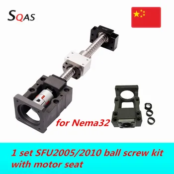 cnc router kit 1 set ball screw SFU2005 SFU2010 end machined with BKBF15+nut housing+coupling+motor seat/mount for Nema32 motor
cnc router kit 1 set ball screw SFU2005 SFU2010 end machined with BKBF15+nut housing+coupling+motor seat/mount for Nema32 motor