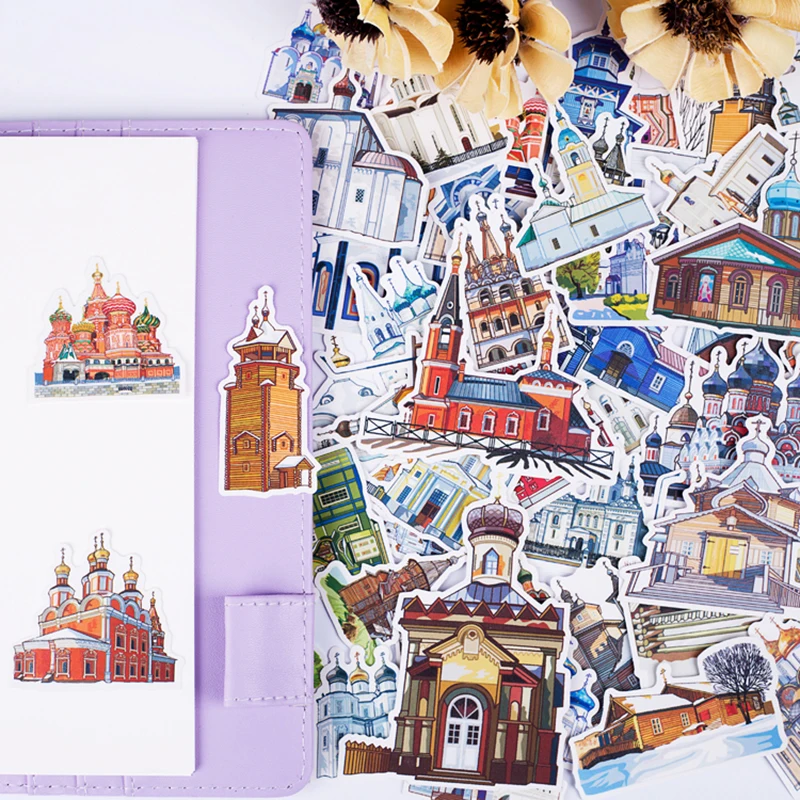 57pcs/pack Architectural Scenery European Castle DIY Decoration Paper Sticker Creative Scrapbooking Stationary School Supplies
57pcs/pack Architectural Scenery European Castle DIY Decoration Paper Sticker Creative Scrapbooking Stationary School Supplies