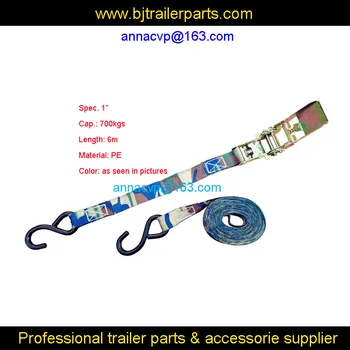 CVP 1" 6m, 700kgs ratchet tie down, ratchet strap, ratchet buckle S hook, trailer parts, trailer accessoires
CVP 1" 6m, 700kgs ratchet tie down, ratchet strap, ratchet buckle S hook, trailer parts, trailer accessoires
