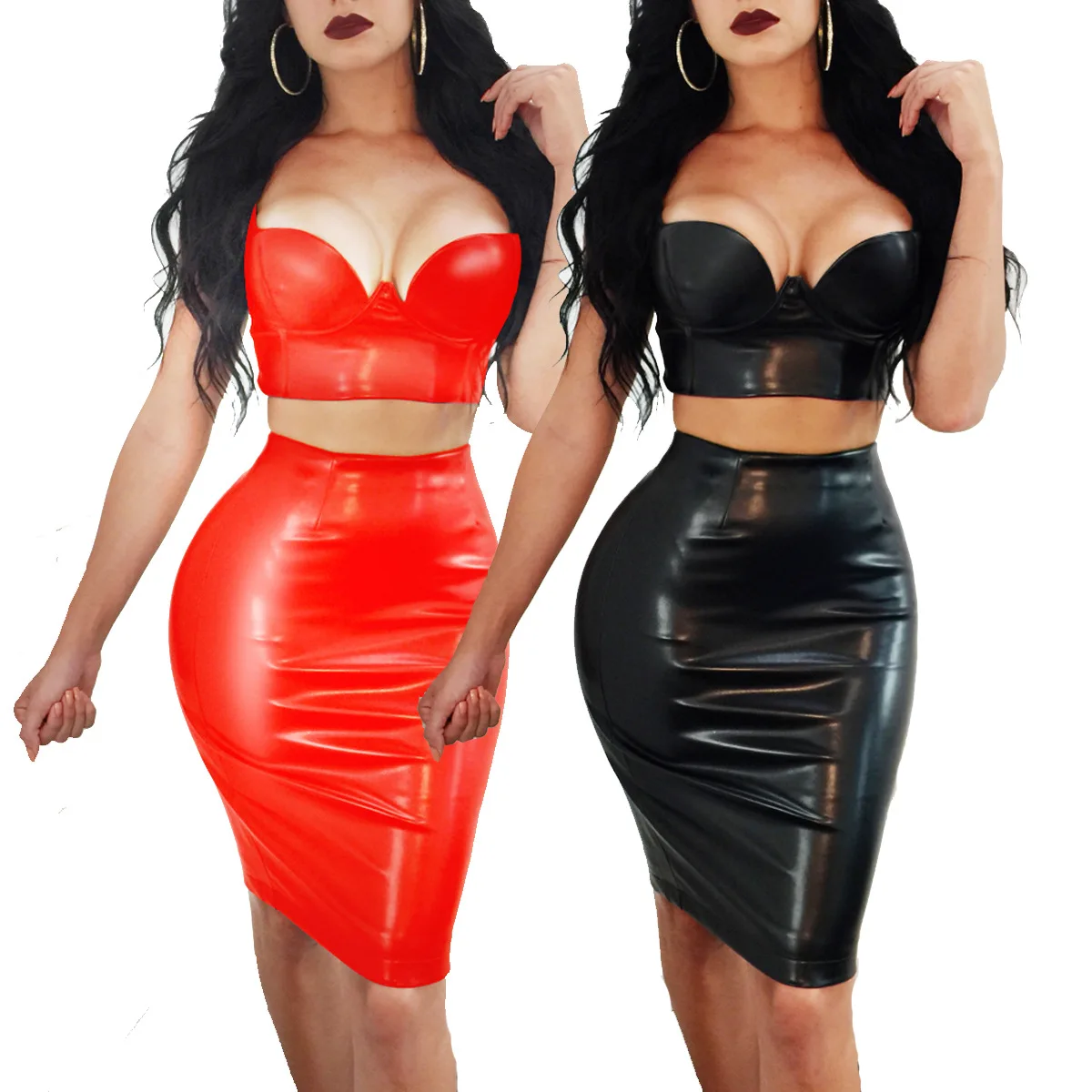 Plus Size Dresses For Women 4XL 5XL 6XL Wetlook PU Dress Sexy Black Split Bodycon Party Club Leather Dresses Midi Vestidos
Plus Size Dresses For Women 4XL 5XL 6XL Wetlook PU Dress Sexy Black Split Bodycon Party Club Leather Dresses Midi Vestidos