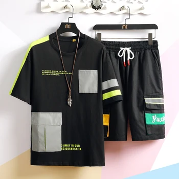 2019 Men Clothing Men Set Summer Hip Hop T Shrits +Short Casual Style O Neck Half Sleeve Men Sweat Suit Two Piece Suit
2019 Men Clothing Men Set Summer Hip Hop T Shrits +Short Casual Style O Neck Half Sleeve Men Sweat Suit Two Piece Suit