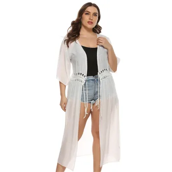 Women's Beach Sun-resistant Blouse Large Size Solid Color Three Quarter Sleeve Long Girdle V-neck Casual Women Sunscreen Blouse
Women's Beach Sun-resistant Blouse Large Size Solid Color Three Quarter Sleeve Long Girdle V-neck Casual Women Sunscreen Blouse