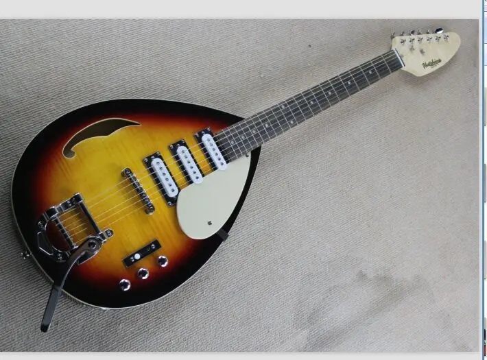 Free Shipping High Quality 2019 New style custom hutchins brand teardrop with tremolo tailpiece in VSunburst Electric Guitar 212
Free Shipping High Quality 2019 New style custom hutchins brand teardrop with tremolo tailpiece in VSunburst Electric Guitar 212