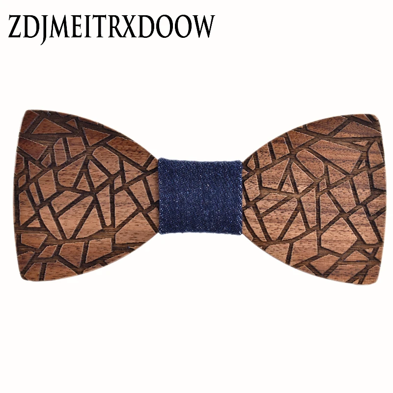 ZDJMEITRXDOOW 2018 Новые Дизайнерские деревянные бабочки галстуки для мужчин Свадебный