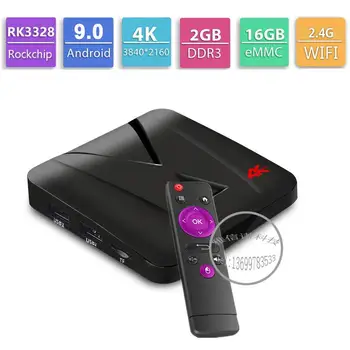 

MX10 Mini Android 9.0 TV Box 2GB RAM 16GB ROM RK3328 Quad Core 2.4GHz WIFI Media Player USB 3.0 H.265 4K HD Smart Set Top Box