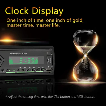 Bluetooth Car Radio MP3 Player 1 DIN In Dash Audio Stereo FM AUX/USB/WMA Two USB Interfaces Front Aux Audio Input FM 87.5~108MHZ
Bluetooth Car Radio MP3 Player 1 DIN In Dash Audio Stereo FM AUX/USB/WMA Two USB Interfaces Front Aux Audio Input FM 87.5~108MHZ