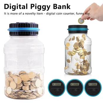 LCD 1.5L 3 Types Piggy Bank Counter Coin Electronic Digital Counting Coin Money Saving Jar Coins Storage USD EURO GBP Money Box
LCD 1.5L 3 Types Piggy Bank Counter Coin Electronic Digital Counting Coin Money Saving Jar Coins Storage USD EURO GBP Money Box