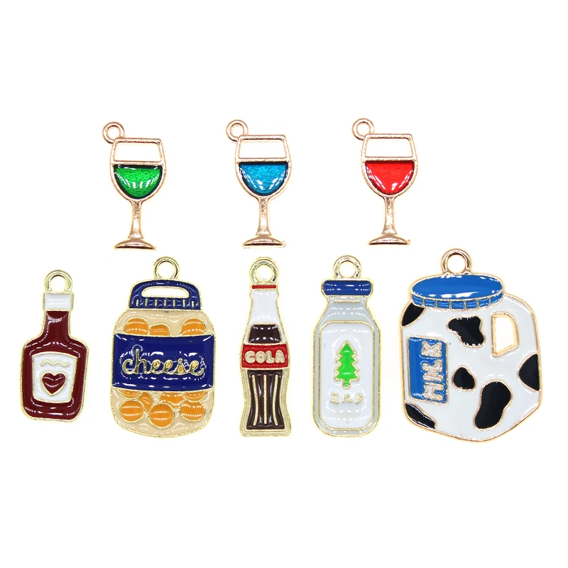 10Pcs/Set Cute Coke Soda Milk Bottle Enamel Charms Jewelry Accessories Earring Pendant Bracelet Necklace Charms Finding Making
10Pcs/Set Cute Coke Soda Milk Bottle Enamel Charms Jewelry Accessories Earring Pendant Bracelet Necklace Charms Finding Making