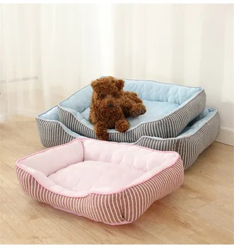 Summer Pet Bed Cold Pad Ice Silk Mat Stripe Dog Kennel Soft Cushion For Medium Small Dogs Cats Puppy Sleeping Doggy Nest Pad
Summer Pet Bed Cold Pad Ice Silk Mat Stripe Dog Kennel Soft Cushion For Medium Small Dogs Cats Puppy Sleeping Doggy Nest Pad
