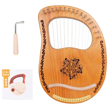 Lyre Harp, 16 String Mahogany Body String Instrument Body Instrument with Tuning Wrench
Lyre Harp, 16 String Mahogany Body String Instrument Body Instrument with Tuning Wrench