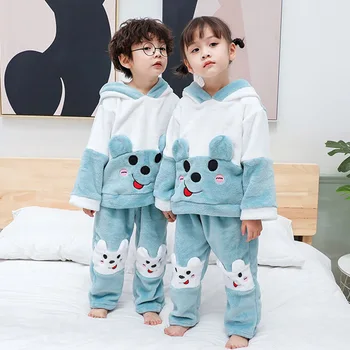 Kids Boys Sleepwear baby girl winter Hooded Flannel sets Children Homewear Pajamas for Boy Pyjamas Kids Nightwear 2-6Y clothes
Kids Boys Sleepwear baby girl winter Hooded Flannel sets Children Homewear Pajamas for Boy Pyjamas Kids Nightwear 2-6Y clothes