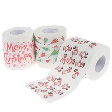 3 estilos de decoração para casa cozinha festival de natal festa sala estar impressão suprimentos banho tecido dos desenhos animados ornamento higiênico rolo papel(China)