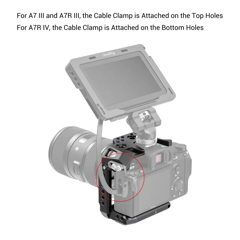 Полуклетка SmallRig A73 для камеры Sony A7 III A7R IV клетка A7R4 с креплением на холодном