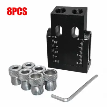 8pcs Professional Woodworking Tool DIY Wrench Punch Locator Pocket Hole Jig Kit 6 8 10mm 15 Degree Carpentry Portable Adjustable
8pcs Professional Woodworking Tool DIY Wrench Punch Locator Pocket Hole Jig Kit 6 8 10mm 15 Degree Carpentry Portable Adjustable