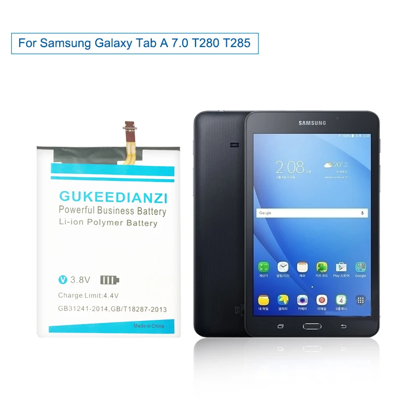 GUKEEDIANZI SM-T280 Tablet Battery For Samsung Galaxy Tab A 7.0 SM T280 T285 Li-ion Polymer Battery EB-BT280ABE 4000mAh
GUKEEDIANZI SM-T280 Tablet Battery For Samsung Galaxy Tab A 7.0 SM T280 T285 Li-ion Polymer Battery EB-BT280ABE 4000mAh