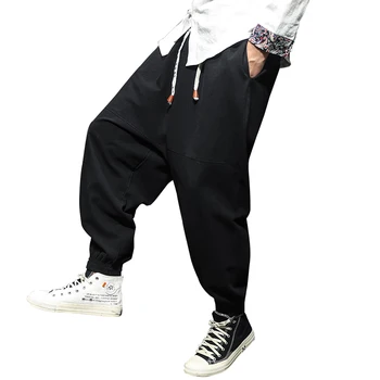Cotton Linen Men's Harem Pants Chinese Style Jogger Sweatpants Male Casual Trousers 2020 New Men's Pants Streetwear Dropshipping
Cotton Linen Men's Harem Pants Chinese Style Jogger Sweatpants Male Casual Trousers 2020 New Men's Pants Streetwear Dropshipping