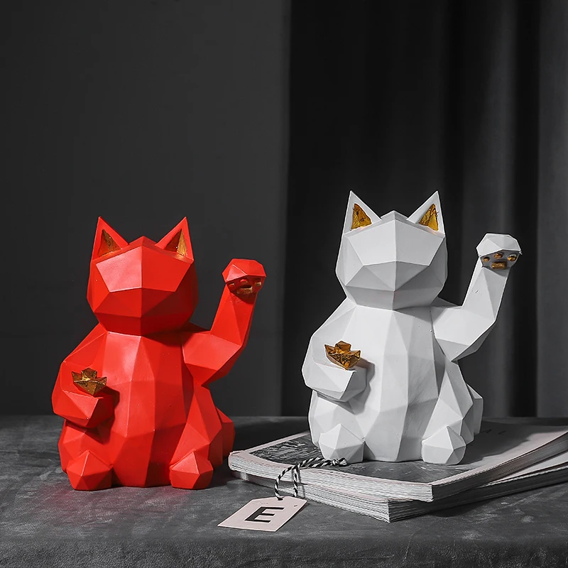 Nordic Style Lucky Cat Ornaments TV Cabinet Geometry Small Office Home Living Room Furnishings Creative Wine Cooler Decorations
Nordic Style Lucky Cat Ornaments TV Cabinet Geometry Small Office Home Living Room Furnishings Creative Wine Cooler Decorations