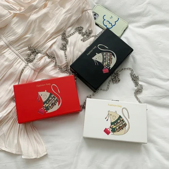 Cartoon Mouse Chains Messenger Bag for 2020 women Box Hasp Cute Crossbody Handbag Clutch mini Flap Bolsa mochila sac a min Brand
Cartoon Mouse Chains Messenger Bag for 2020 women Box Hasp Cute Crossbody Handbag Clutch mini Flap Bolsa mochila sac a min Brand