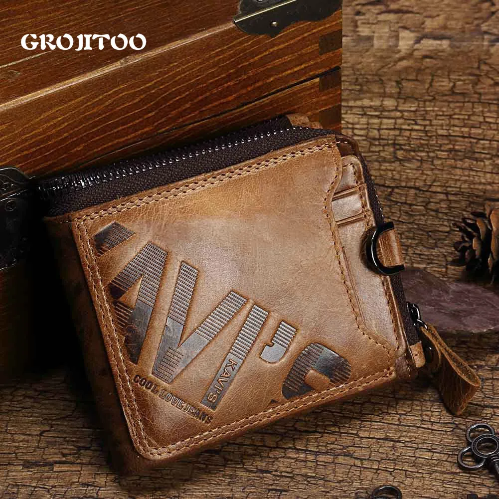 GROJITOO Genuine cowhide men's short wallet fashion casual zipper wallet open multi-functional coin purse Male Pocke
GROJITOO Genuine cowhide men's short wallet fashion casual zipper wallet open multi-functional coin purse Male Pocke
