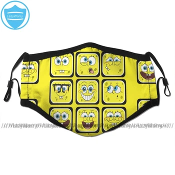 

Spongebob Mouth Face Mask Spongebob Facial Mask Kawai Cool with 2 Filters for Adult
