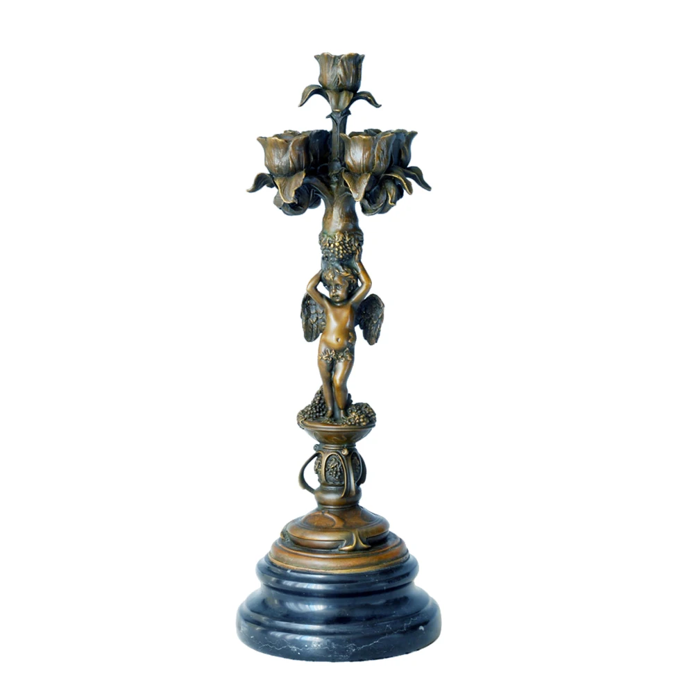 ATLIE Bronzes Bronze Candle Holders Statue 5 holes cherub figurine Candlestick Sculpture Birthday gifts Table Decoration
ATLIE Bronzes Bronze Candle Holders Statue 5 holes cherub figurine Candlestick Sculpture Birthday gifts Table Decoration