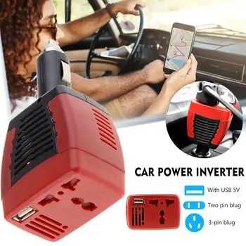 Car Power Inverter USB 2.1A 150w DC 12V AC 220V Converter Adapter For Mobile Phone Laptop Notebook Cigarette Lighter
Car Power Inverter USB 2.1A 150w DC 12V AC 220V Converter Adapter For Mobile Phone Laptop Notebook Cigarette Lighter