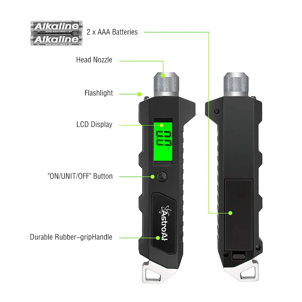 Car Digital Tire Pressure Gauge Tpms 230 PSI 4 Settings Heavy Duty Non-Slip For Car Bicycle With Larger Backlit LCD Flashlight
Car Digital Tire Pressure Gauge Tpms 230 PSI 4 Settings Heavy Duty Non-Slip For Car Bicycle With Larger Backlit LCD Flashlight